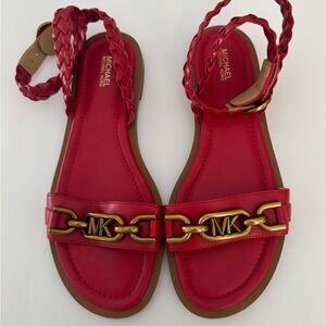 Michael Kors Kailey Red Flat Sandals